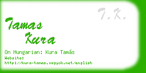 tamas kura business card